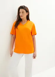 Maglia lunga e larga con scollo a V e maniche corte (pacco da 5), bonprix