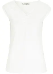 Top in jersey con scollo a V, bonprix