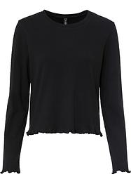 Maglia cropped a maniche lunghe con effetto alveolare, RAINBOW