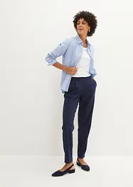 Pantaloni con elastico in vita e piega stirata, bonprix