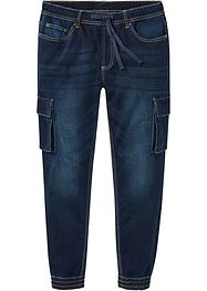 Jeans cargo con elastico in vita regular fit, straight, RAINBOW