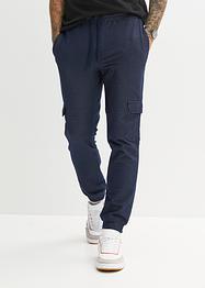 Pantaloni in felpa cargo effetto denim, John Baner JEANSWEAR