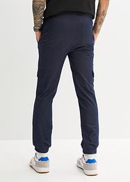 Pantaloni in felpa cargo effetto denim, John Baner JEANSWEAR