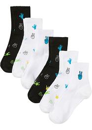 Calzini corti da tennis (pacco da 6 paia) con cotone biologico, bpc bonprix collection