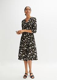 Abito midi con inserto smock, BODYFLIRT