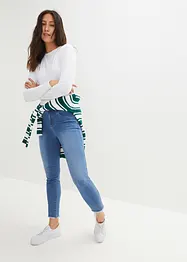 Jeans cropped modellanti, vita media, bonprix