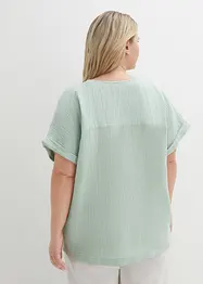 Blusa in mussola di cotone con tasca, bonprix