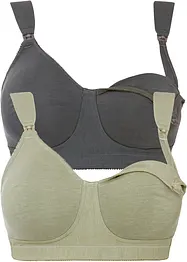 Reggiseno allattamento senza ferretto  con cotone biologico (pacco da 2), bonprix