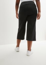Pantaloni culotte in maglina al polpaccio con cinta comoda, bonprix