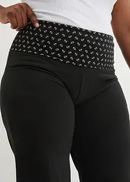 Pantaloni culotte in maglina al polpaccio con cinta comoda, bonprix
