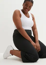 Pantaloni culotte in maglina al polpaccio con cinta comoda, bonprix