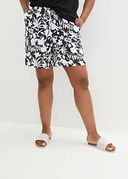 Shorts larghi in viscosa con cinta comoda, vita alta, bonprix