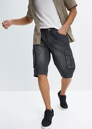 Bermuda cargo lunghi in jeans, relaxed fit, bonprix