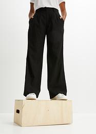 Pantaloni a palazzo gessati con pinces, RAINBOW