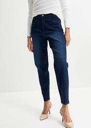 Jeans a vita alta con gambe larghe e cinta comoda, bpc bonprix collection