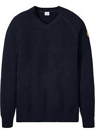 Maglione con scollo a V e cotone riciclato, John Baner JEANSWEAR