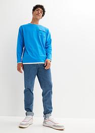 Maglia a maniche lunghe in cotone biologico, loose fit, RAINBOW