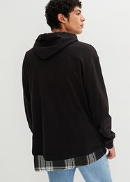 Felpa con cappuccio con inserto e cotone biologico, loose fit, RAINBOW