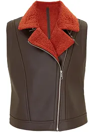 Gilet in similpelle con ecopelliccia, bpc selection