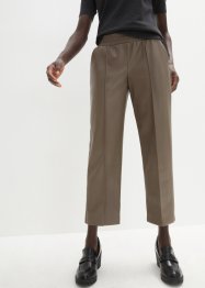 Pantaloni cropped in similpelle con pinces, bpc selection