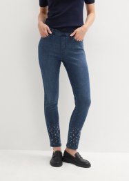 Jeans con elastico in vita e applicazioni, bpc selection