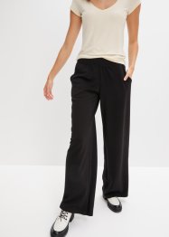 Pantaloni larghi in punto di Roma con elastico in vita, bpc bonprix collection