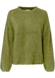 Maglione in filato piumato morbido, bonprix