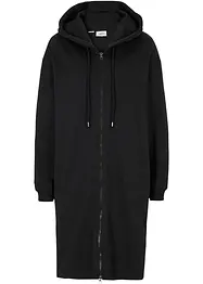 Felpa extra lunga con zip e spacchi laterali, bonprix