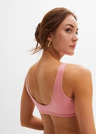Reggiseno bustier con ricami e cotone, bpc bonprix collection