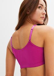 Reggiseno con chiusura anteriore senza ferretto con cotone e ricami in velluto, bpc bonprix collection