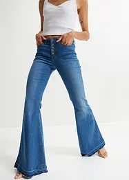 Jeans a zampa con orlo aperto, bonprix