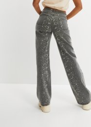 Jeans wide leg leopardati, RAINBOW