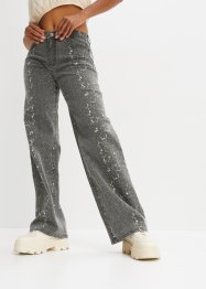 Jeans wide leg leopardati, RAINBOW