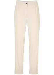 Pantaloni chino elasticizzati con cinta comoda e risvolto, bpc bonprix collection