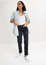 Jeans slim straight elasticizzati, vita media, bonprix