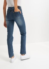 Jeans elasticizzati comfort straight, vita media, bonprix