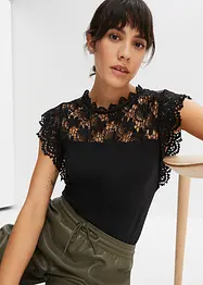 Maglia con inserto in pizzo, bonprix
