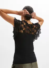 Maglia con inserto in pizzo, bonprix