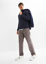 Pantaloni regular fit in twill di puro cotone, straight, bonprix