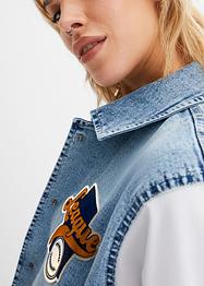 Giacca di jeans in stile college, RAINBOW