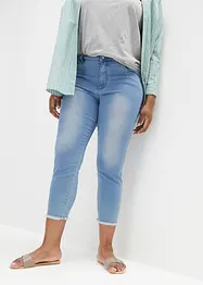 Jeans cropped modellanti, vita media, bonprix