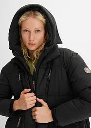 Giacca invernale oversize con cappuccio in poliestere riciclato, bonprix