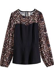 Maglia a maniche lunghe con chiffon, BODYFLIRT boutique