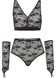 Reggiseno bustier, perizoma ouvert a vita alte e scaldamuscoli (set 3 pezzi), VENUS