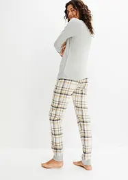 Pigiama con pantaloni in flanella, bonprix