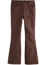 Pantaloni elasticizzati spalmati con cinta comoda a vita alta, flared, bpc bonprix collection