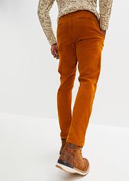 Pantaloni con elastico in vita in velluto a coste leggermente corti regular fit, straight, RAINBOW