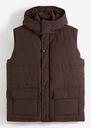 Gilet trapuntato con cappuccio in poliestere riciclato, bpc bonprix collection