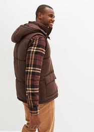 Gilet trapuntato con cappuccio in poliestere riciclato, bpc bonprix collection