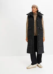 Gilet trapuntato imbottito in poliestere riciclato con cappuccio staccabile, bonprix